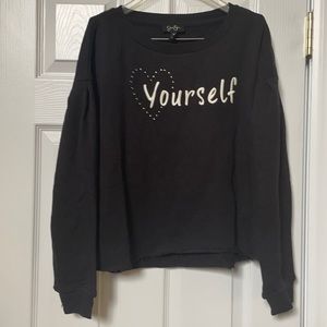 Jessica Simpson Love Yourself Crop Sweatshirt
